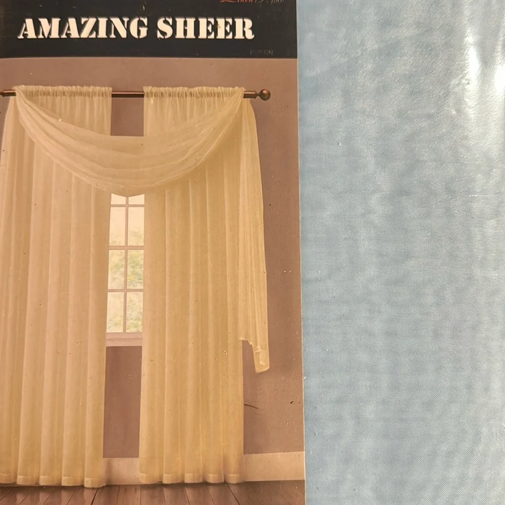 Amazing Sheer Baby blue Scarf window